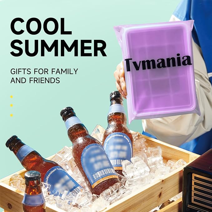 Tvmania Ice Cube Trays Set of 2, Easy Release 15 Flexible Silicone Ice Cube - Image 7