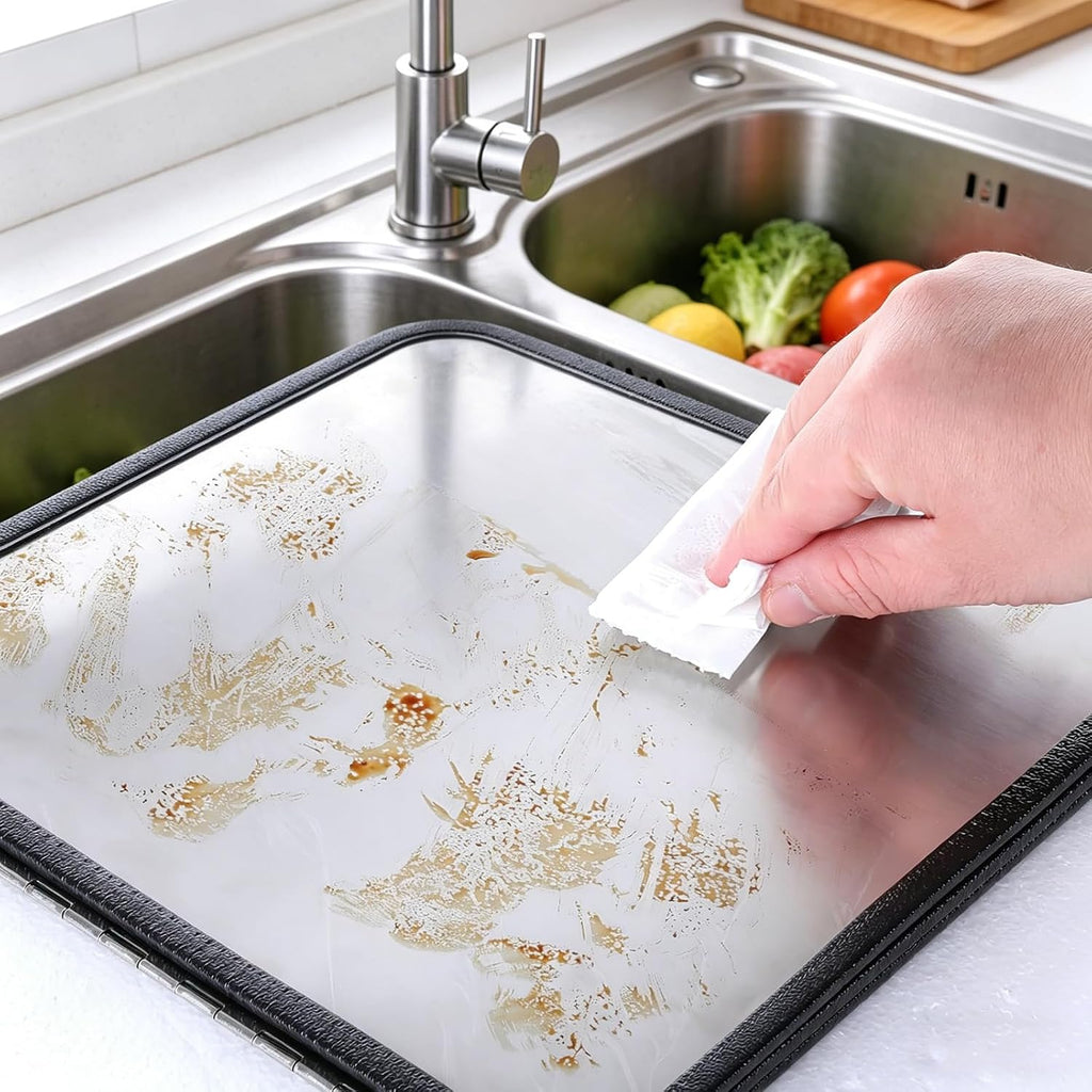 3 Sided Splatter Guard Stainless Steel Foldable Grease Splatter Screen