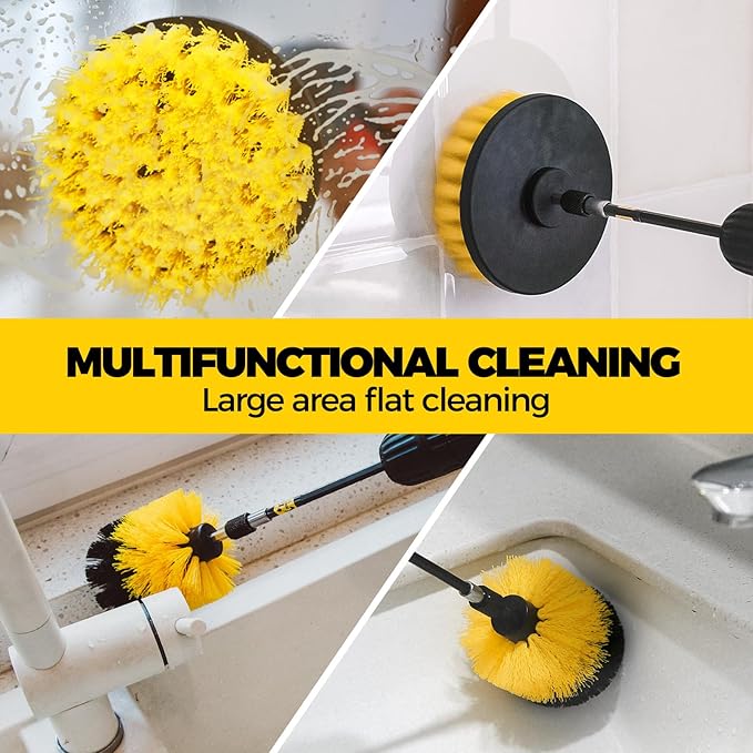 Holikme 6Pack Drill Brush Power Scrubber Cleaning Brush Extended Long - Image 2