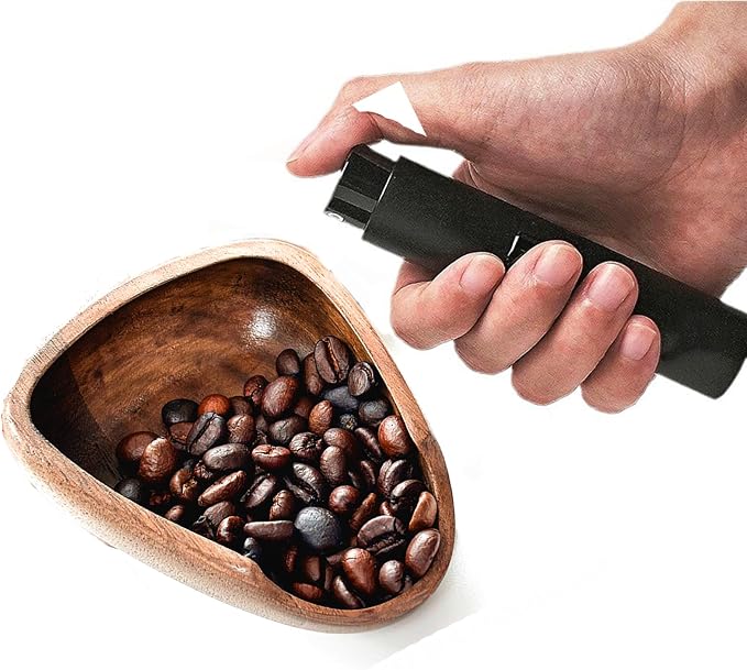 Coffee Bean Sabeli Wood Set:Bean Bowl, Spray Bottle, Measuring Spoon - Image 6