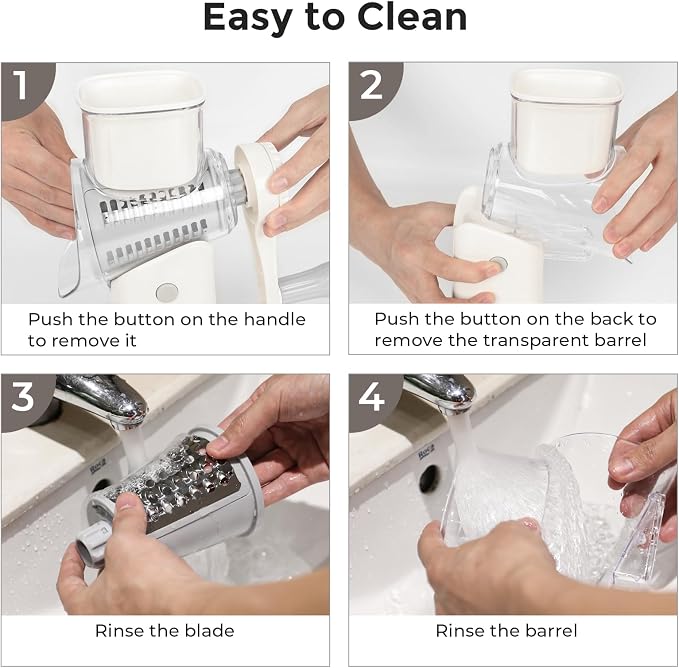 X Home 5-in-1 Rotary Cheese Grater - Image 8