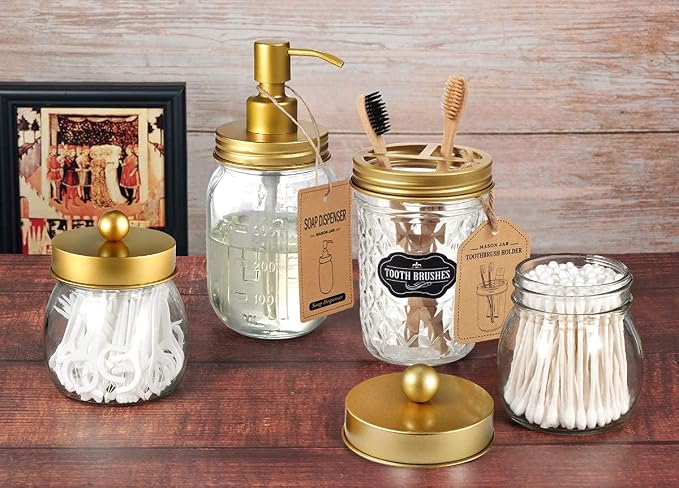 Amolliar Mason Jar Liquid Soap Dispenser -Rustproof Stainless Steel Farmhouse - Image 8