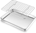 Homikit Cookie Sheet with Rack, 10 x 8 Inch Stainless Steel Small Baking Sheet by Homikit