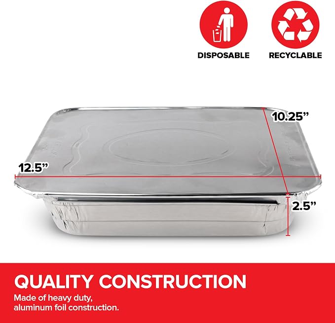 Stock Your Home 9 x 13 Disposable Aluminum Pans - Image 3