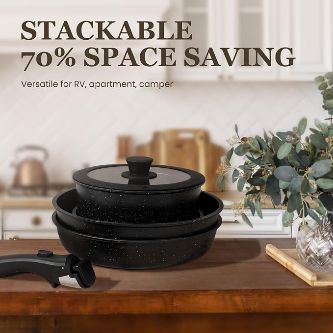 KIKCOIN Nonstick Pots and Pans Set 24 Pack - Image 6