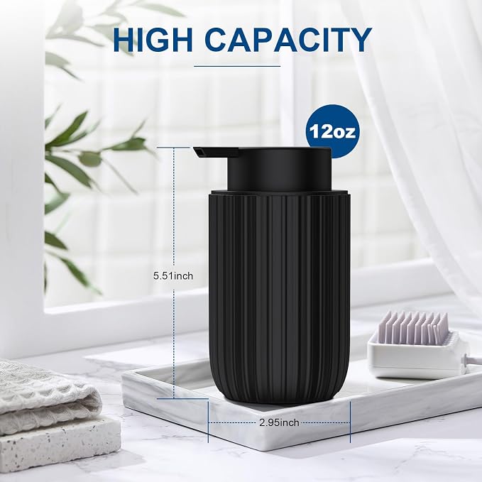 Ceramic Foaming Soap Dispenser, 12 oz Bathroom Foam Hand Soap Dispenser - Image 6