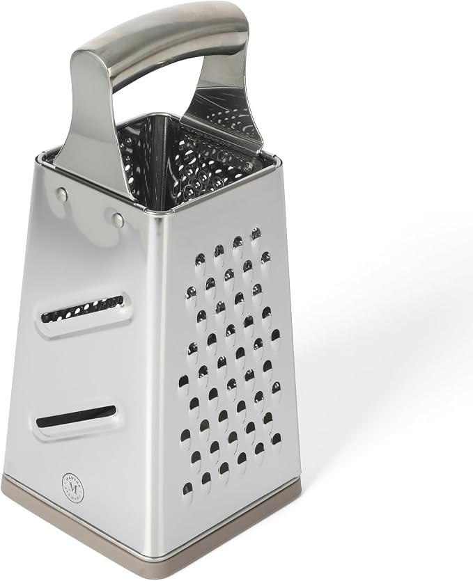 Martha Stewart Sprucedale 9.5-Inch Stainless Steel 4-Sided Box Grater – Durable - Image 5