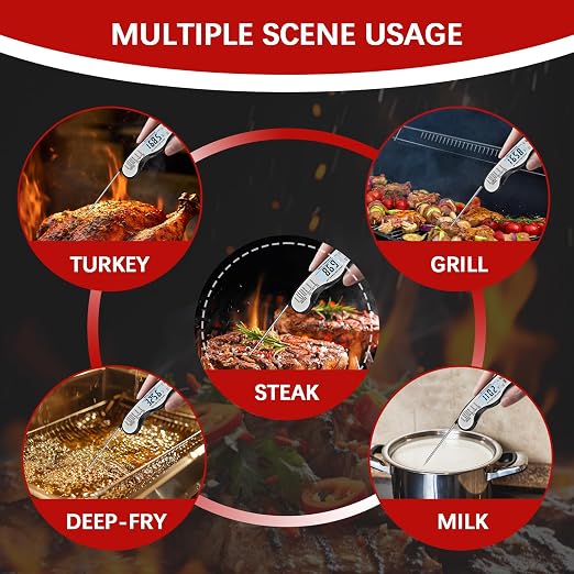 Meat Thermometer Digital，IP67 Waterproof Cooking Thermometer - Image 4