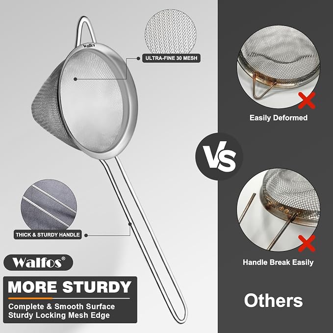 Walfos Small Fine Mesh Strainer - Image 6
