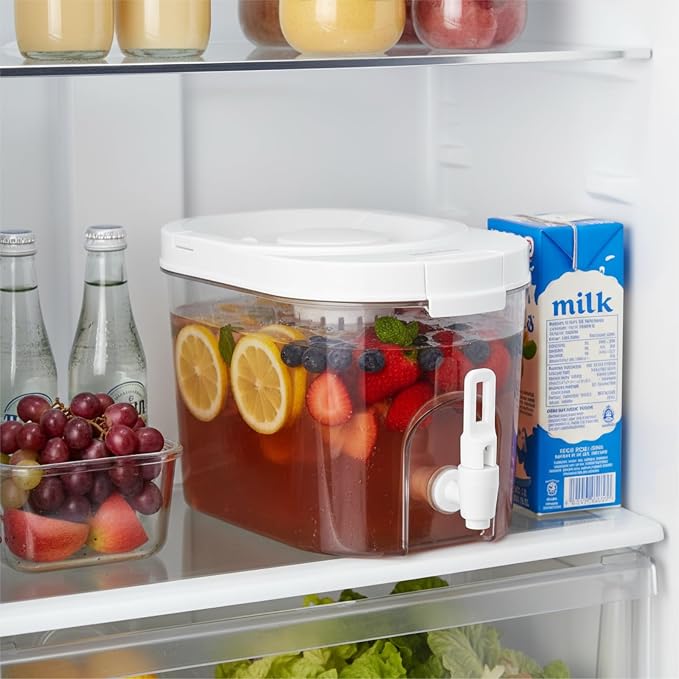 GLEAVI Beverage Dispenser with Spigot: Family Fridge Pitcher - Image 3
