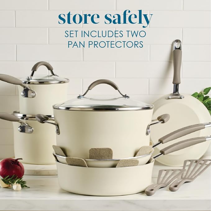 Rachael Ray Cucina Ceramic Cookware Set - Image 6