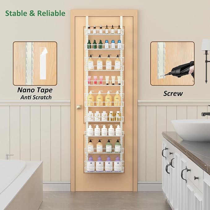 Churboro Over the Door Pantry Organizer Rack - Image 5