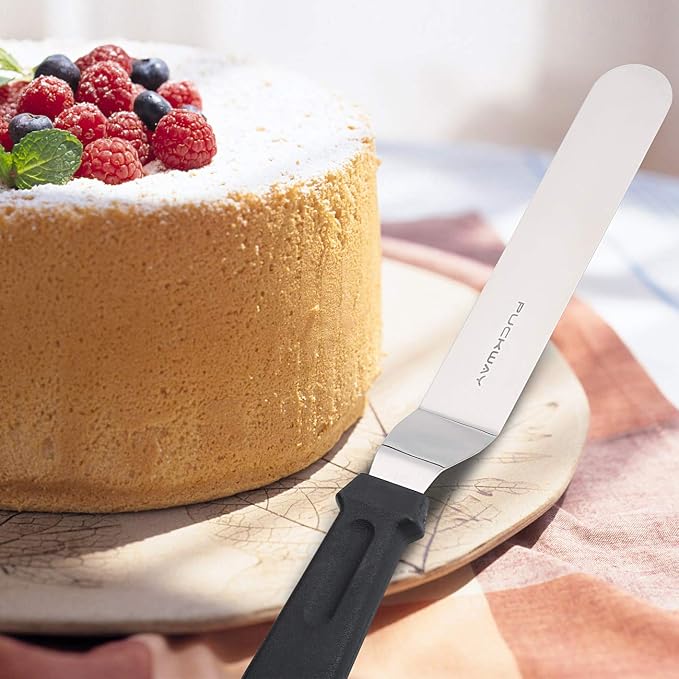 Angled Icing Spatula, Stainless Steel Offset Spatula, Cake Spatula Set of 2 - Image 6