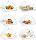 6 Pack Mesh Food Covers 17 Inch, Collapsible Umbrella Screen Covers by Winknowl