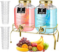 Lallisa 2 Pcs 2 Gallon Glass Drink Dispenser by Lallisa
