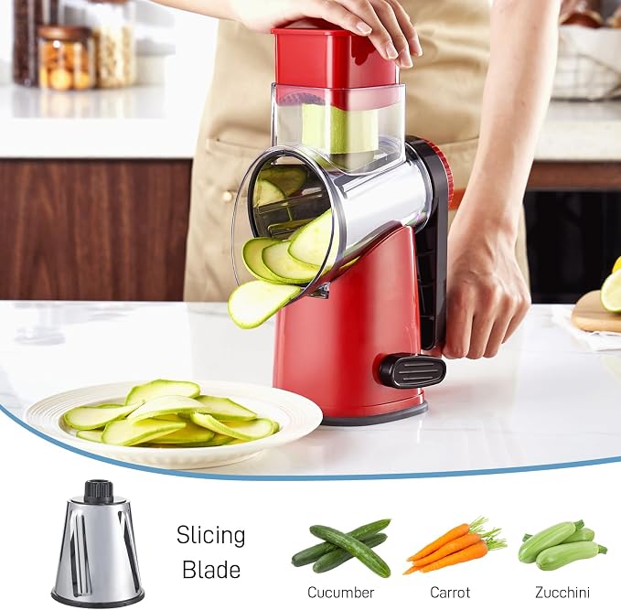 VEKAYA Rotary Cheese Grater Hand Crank - Image 6