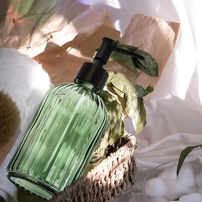 Glass Soap Dispenser with Plastic Pump, Hand Soap Dispenser - Image 3