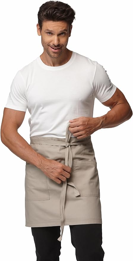 Unisex Waist Apron Half Bistro Apron Server Aprons by Guolamy