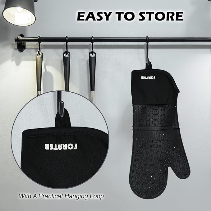 Extra Long Silicone Oven Mitts - Image 5