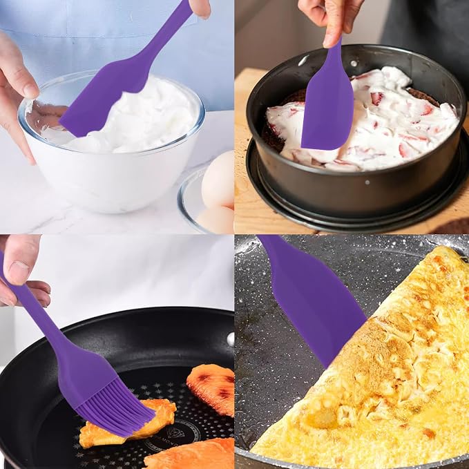 Silicone Spatulas Set, Rubber Spoon Spatula Heat Resistant Spoonula One Piece - Image 3