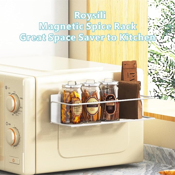 Magnetic Spice Rack for Refrigerator Magnetic Fridge Shelf for Kitchen Spice - Image 5