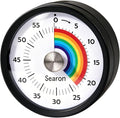 Searon Quiet Visual Timer with Magnet, Countdown Timer with Rainbow Disk and by Searon