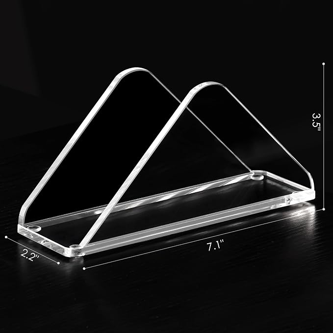 Acrylic Standing Triangle Paper Napkin Holder - Image 2