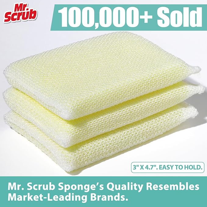Mr. Scrub All-Purpose Sponges, Non Scratch, - Image 2