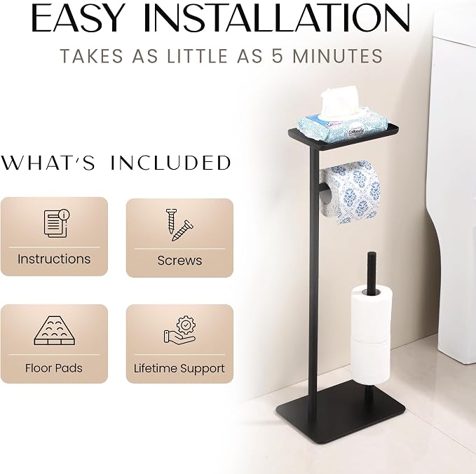Day Moon™ - Toilet Paper Holder - Modern Roll Holder - Image 4