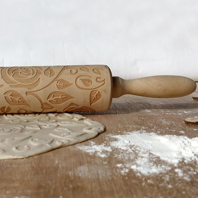 Ragyzity Wooden Embossed Rolling Pin - Image 5
