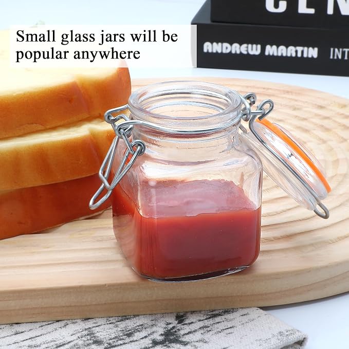 Encheng 4 oz Glass Jars With Airtight Lids And Leak Proof Rubber Gasket - Image 8