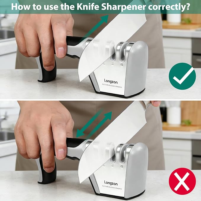 Longzon 5-in-1 Knife Sharpener 4 Stage - Image 4