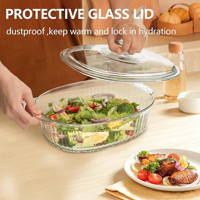 Luvan 2.8L/3Qt Glass Casserole Dish - Image 6