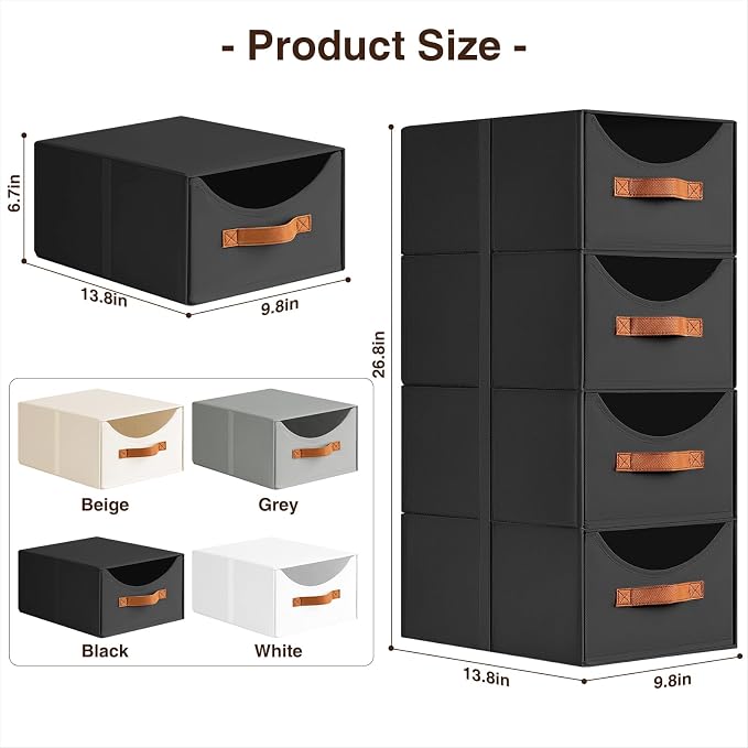 Homsorout Stackable Storage Drawers - Image 3