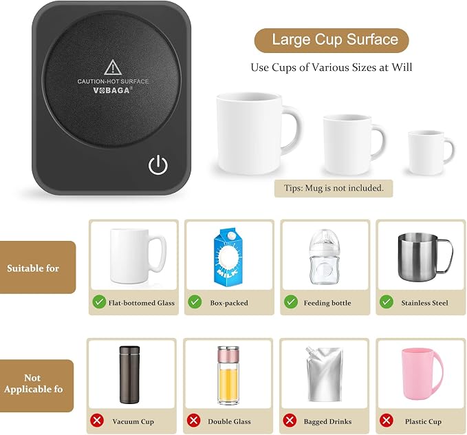 VOBAGA Coffee Mug Warmer for Desk - Image 8