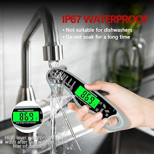 Meat Thermometer Digital，IP67 Waterproof Cooking Thermometer - Image 6
