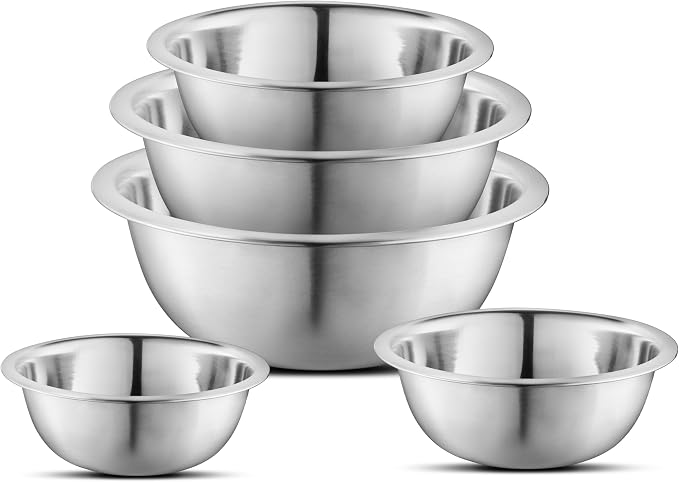 AVADOR Premium Stainless Steel Mixing Bowls, Space Saving by AVADOR