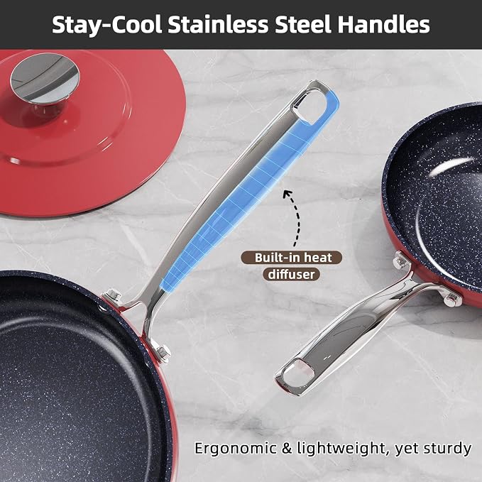 Nuwave Lux 13pc Forged Lightweight Cookware Set PFAS Free, Healthy G10 Duralon - Image 7