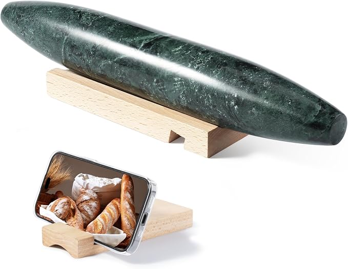 Natural Marble French Rolling Pin, 12 inch Kitchen Baking Tool by Unknown