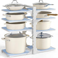 LAMU Pots and Pans Organizer under Cabinet, 8 Tier Heavy Duty Pan Organizers by YourHome-OrganizationHelper