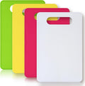 Luckyiren Cutting Board Set of 4, 11.4" x 7.5" x 0.1", Plastic Kitchen Cutting by Luckyiren