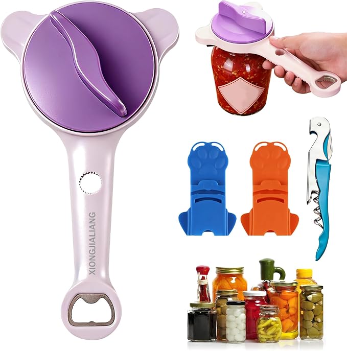 Adjustable Jar Opener for Weak Hands, 4-in-1 Multi-Function Manual Bottle by XIONGJIALIANG