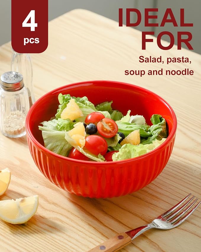 Hasense Large Ceramic Serving Bowls 42 Oz - Image 6