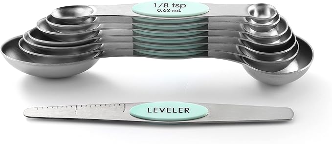 Spring Chef Stainless Steel Magnetic Measuring Spoons Set of 8 - Image 8