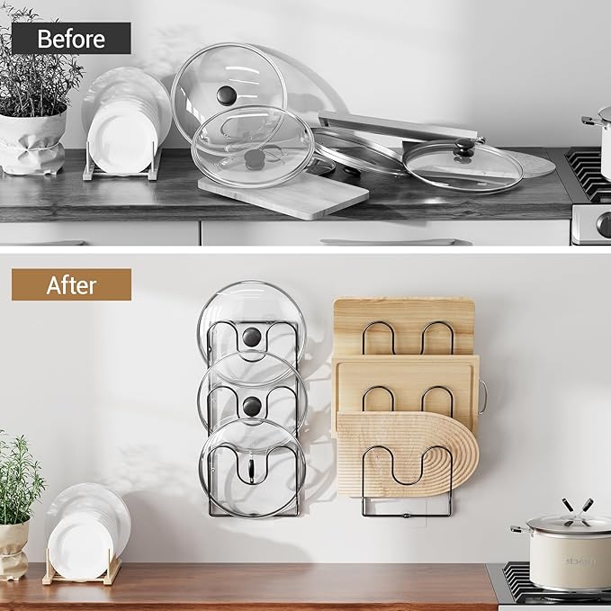 ORDORA 2 Pack Pot Lid Organizer Rack - Image 2