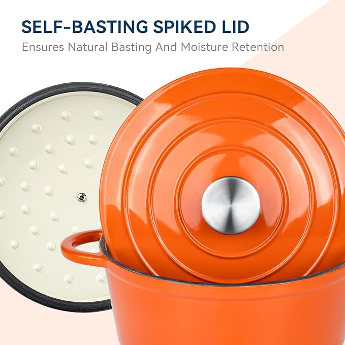 Miereirl 4.5 Quart Enameled Dutch Oven Pot - Image 7