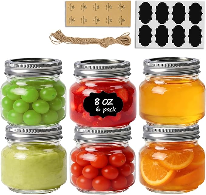 ComSaf 8 oz Regular Mouth Mason Jars, and Crafters Creating DIY Candles and by ComSaf