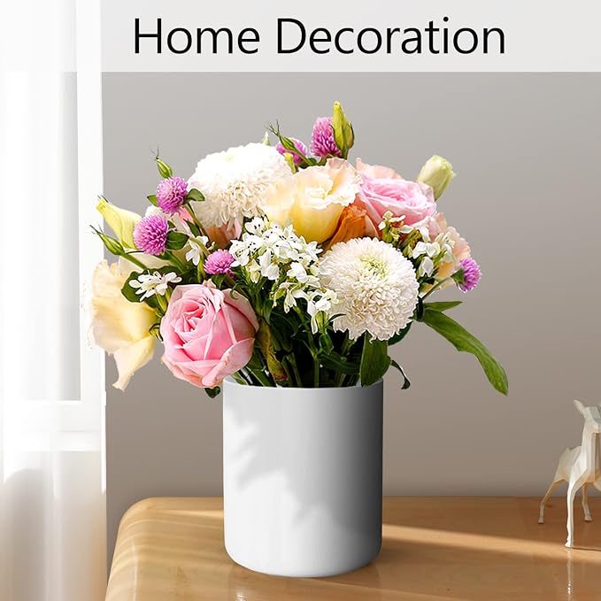 LATCHHOOK White utensil holder for Countertop, Glossy White Ceramic Utensil - Image 4
