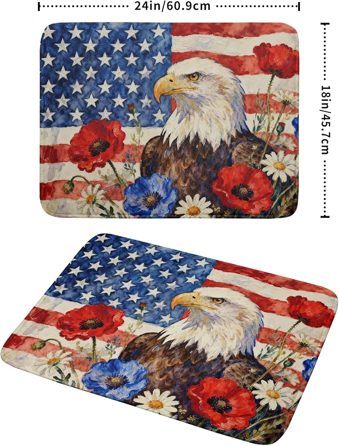 4th of July American Flag Eagle Dish Drying Mat - Image 2