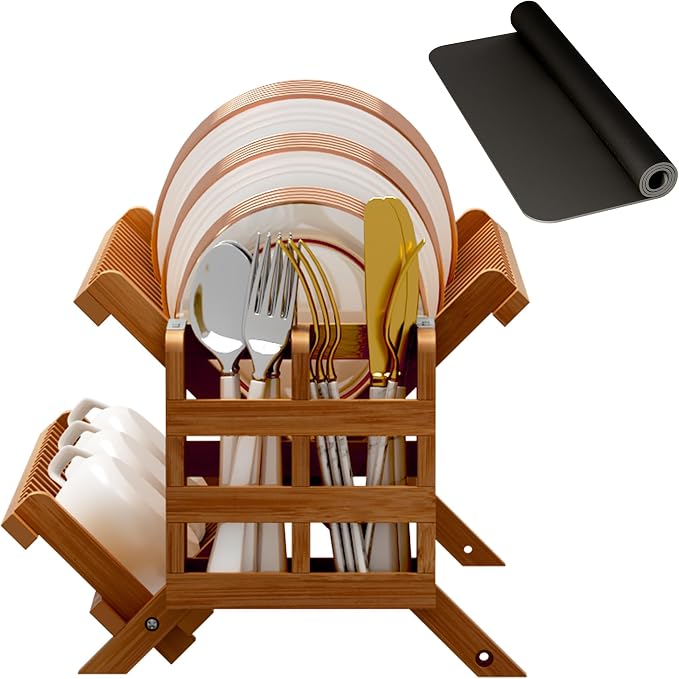 Greenual Teak Dish Drying Rack - Image 7